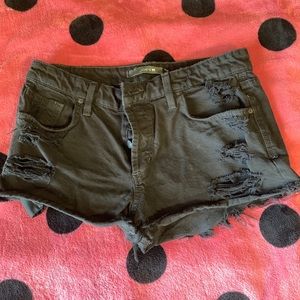 Black ripped shorts